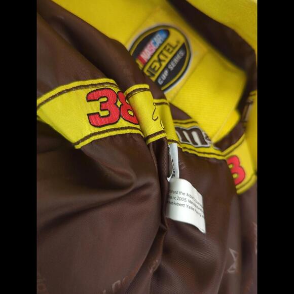 [SOLD] RARE JH DESIGNS Men's Sz XL Yellow M&M Nascar Racing Jacket Elliot Sadler - Picture 11 of 12